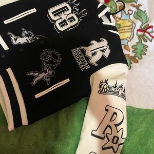 Rockstar Original Black and White Varsity Jacket